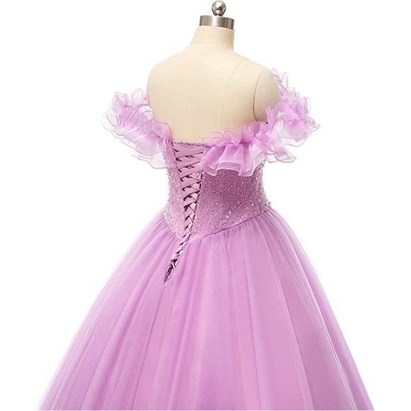NEW Beautiful Bling Sequin Peachy Pink Cinderella Prom Dress Quincenera … - Picture 7 of 8